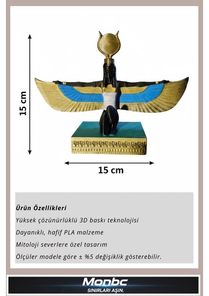 Isis Heykeli 3D Tasarım Dekoratif Biblo, Hediyelik ve Ev Ofis Için Şık Aksesuar fırsatları