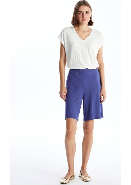 Yeni Sezon Beli Lastikli Kadın Şort