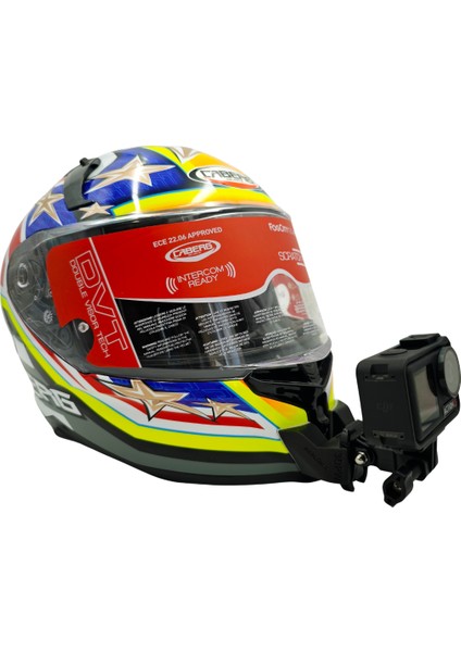 Caberg Avalon x Kask Uyumlu Chinmount Aksiyon Kamera Çene Bağlantı Aparatı Seti