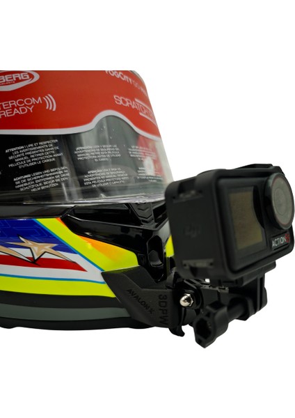 Caberg Avalon x Kask Uyumlu Chinmount Aksiyon Kamera Çene Bağlantı Aparatı Seti