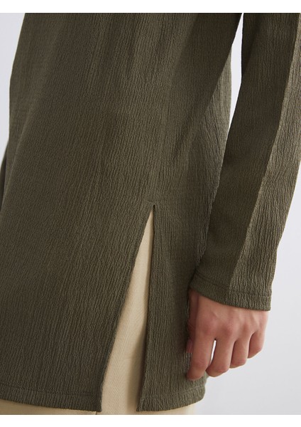 Yeni Sezon Bisiklet Yaka Dokulu Kadın Tunik fırsatları