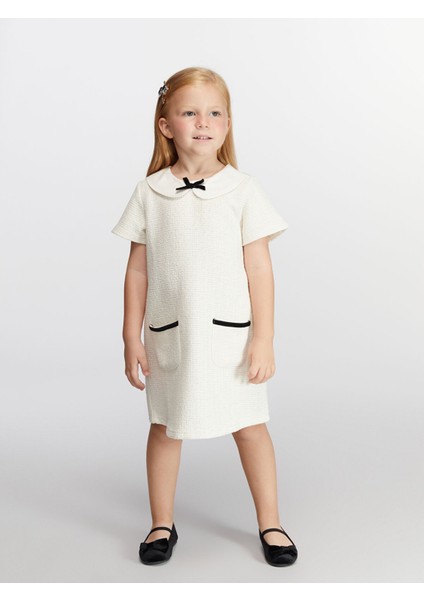 Yeni Sezon Bebe Yaka Kız Çocuk Elbise