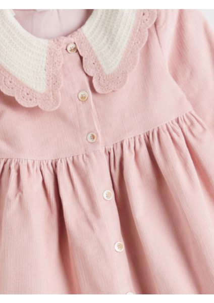 Yeni Sezon Bebe Yaka Kız Çocuk Kadife Elbise fiyatları