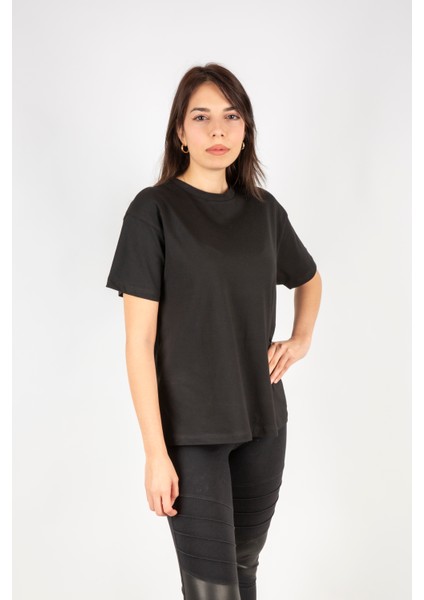 Kadın Basic Tshirt Bisiklet Yaka Loose Fit fiyatları