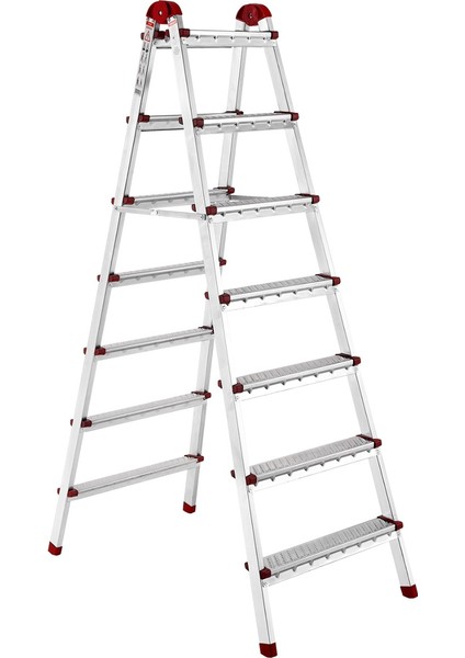 Özel Seri Galvanizli Katlanabilir Çift Çıkışlı Profil Merdiven – Basamak Seçenekli