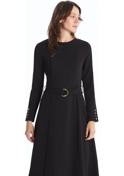 Yeni Sezon Bisiklet Yaka Armürlü Elbise fiyatları