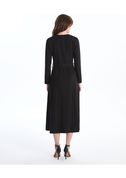 Yeni Sezon Bisiklet Yaka Armürlü Elbise fırsatları