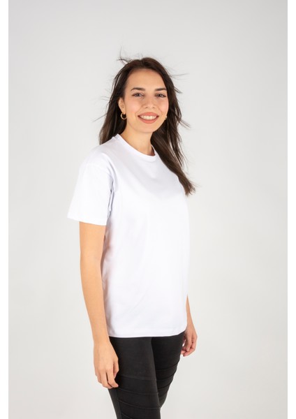Kadın Basic Tshirt Bisiklet Yaka Loose Fit modelleri