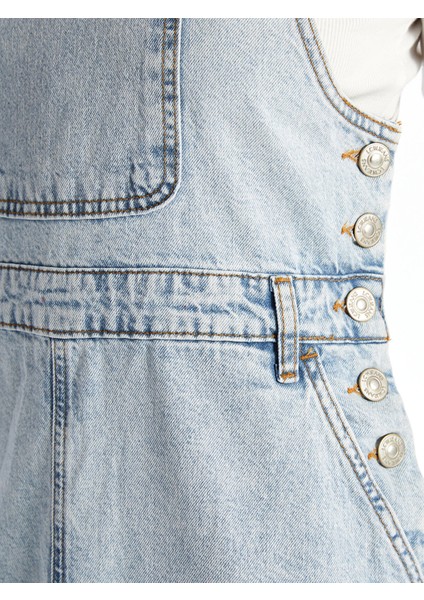 Yeni Sezon Kare Yaka Kadın Jean Salopet modelleri