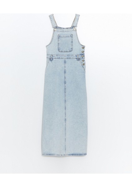 Yeni Sezon Kare Yaka Kadın Jean Salopet indirimleri