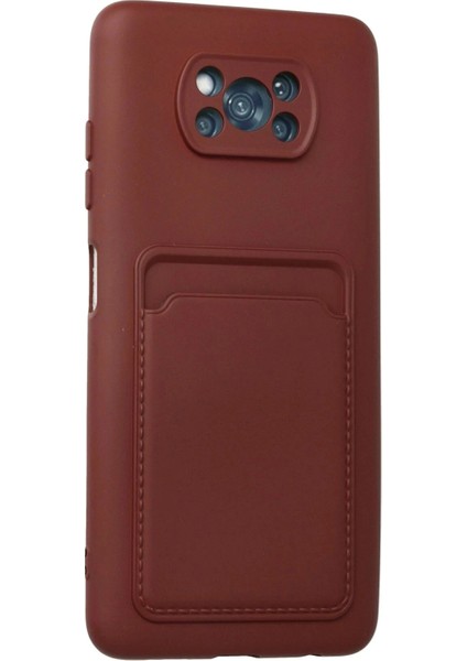 Xiaomi Pocophone X3 Kılıf Kelvin Kartvizitli Silikon - Bordo fiyatları