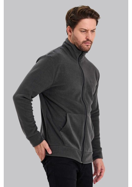 5015 Erkek Antrasit Polar Hırka - Füme fırsatları