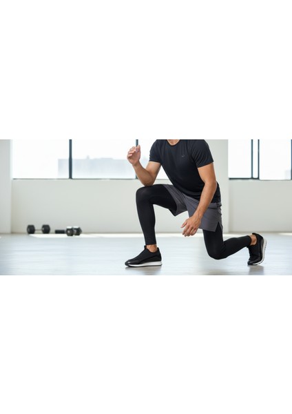 GR0438 Hakiki Deri & Tekstil Slip-On Teknoloji Paraşut Kumaş Eva Taban Spor Koşu Fitness Antreman Ayakkabı