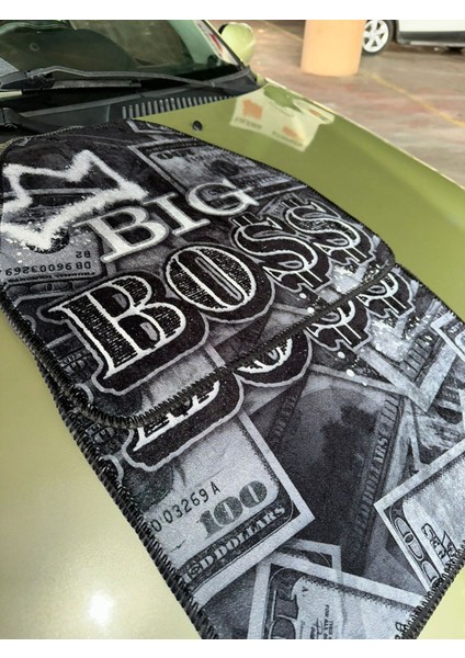 "bıg Boss" Yazılı Dolar Desenli Dijital Baskılı Oto Dekor Paspas modelleri
