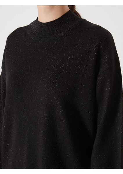 Yeni Sezon Yarım Balıkçı Yaka Parlak Görünümlü Kadın Triko Tunik modelleri