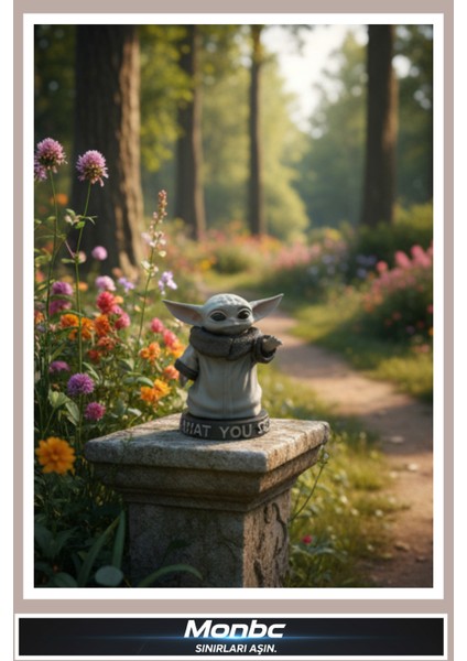 The Force Mini: Baby Yoda 3D Tasarım Dekoratif Biblo, Hediyelik ve Ev Ofis Için Şık Aksesuar modelleri