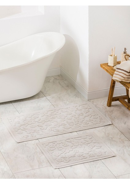 Yeni Sezon Çiçek Desenli Banyo Paspası Seti 2'li