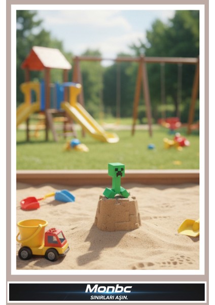 Minecraft Creeper Mini Figür 3D Tasarım Dekoratif Biblo, Hediyelik ve Ev Ofis Için Şık Aksesuar