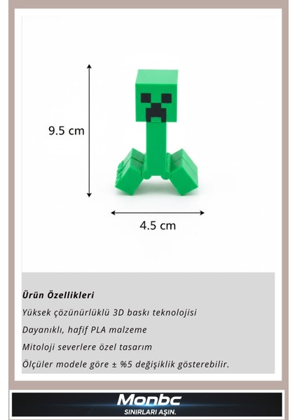 Minecraft Creeper Mini Figür 3D Tasarım Dekoratif Biblo, Hediyelik ve Ev Ofis Için Şık Aksesuar fırsatları