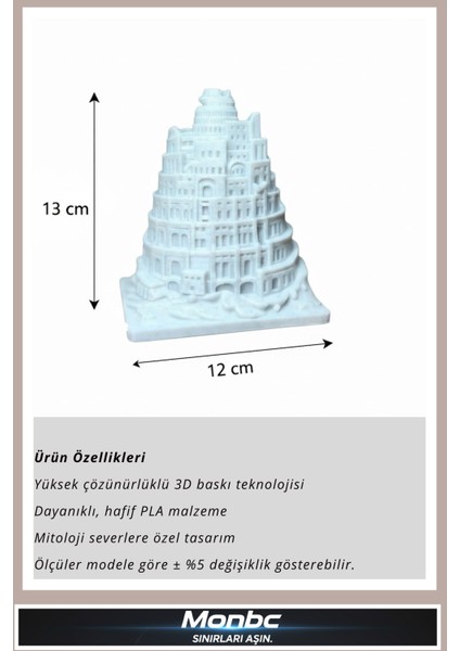 Babil Kulesi 3D Tasarım Dekoratif Biblo, Hediyelik ve Ev Ofis Için Şık Aksesuar fırsatları