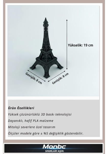 Eiffel Kulesi 3D Tasarım Dekoratif Biblo, Hediyelik ve Ev Ofis Için Şık Aksesuar fırsatları