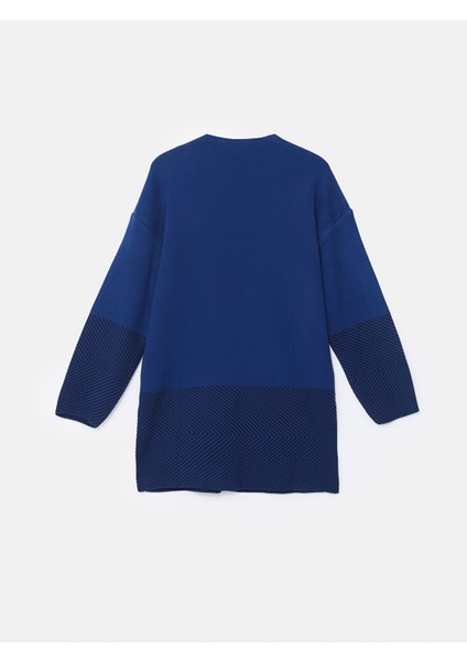 Yeni Sezon Dik Yaka Desenli Uzun Kollu Kadın Triko Tunik indirimleri