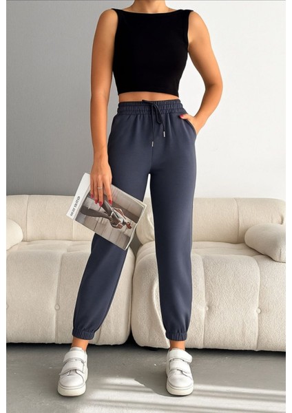 Lastik Paçalı Modal Kumaş Bol Eşofman Altı modelleri