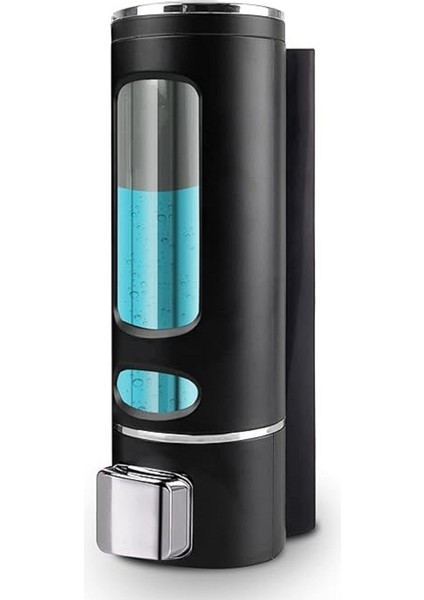 Vivo 1 Adet Siyah 400 ml Sabunluk Duvara Monte Şeffaf Sıvı Plastik ve Mutfak Banyo Şişesi V-52