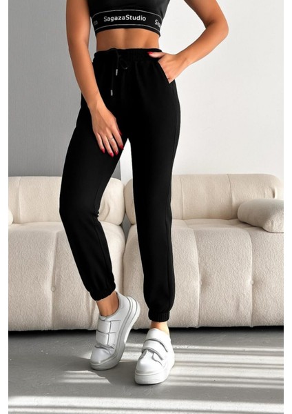 Lastik Paçalı Modal Kumaş Bol Eşofman Altı modelleri