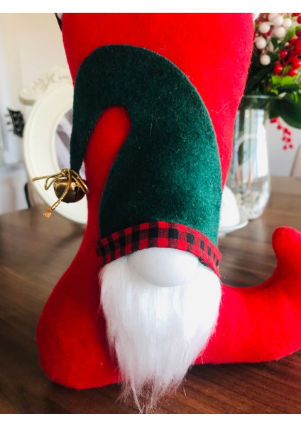 Cutestuffshop El Yapımı Noel Baba Figürlü Şömine Çorabı,Çarık Yılbaşı Çorabı,Ağaç Süsü,Yeniyıl Hediyesi indirimleri