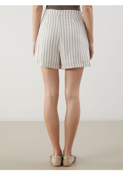 Yeni Sezon Dar Fit Çizgili Şort Etek fırsatları