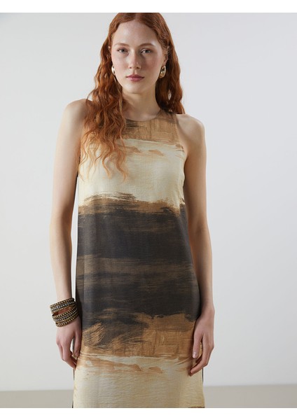 Yeni Sezon Bisiklet Yaka Desenli Elbise fiyatları