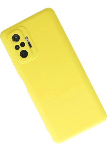 Xiaomi Redmi Note 10 Pro Kılıf Nano Içi Kadife Silikon - Sarı modelleri