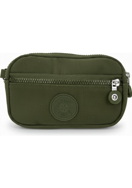 Kumaş Mini El ve Omuz Çantası | Çok Gözlü, Çok Fermuarlı | Organizer, Anahtarlık ve Makyaj Çantası