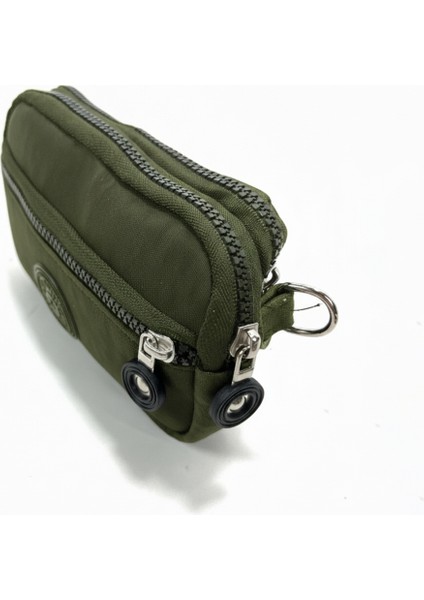 Kumaş Mini El ve Omuz Çantası | Çok Gözlü, Çok Fermuarlı | Organizer, Anahtarlık ve Makyaj Çantası fırsatları