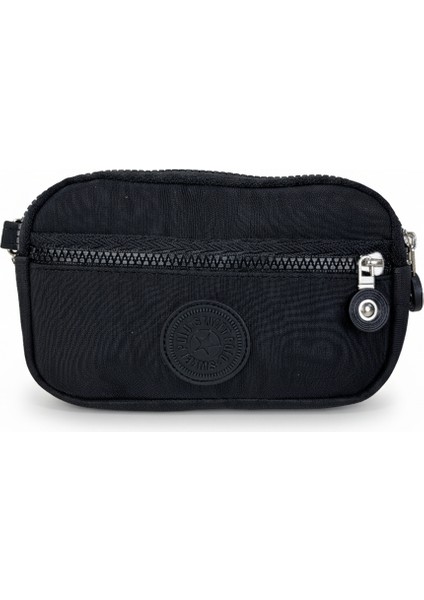 Kumaş Mini El ve Omuz Çantası | Çok Gözlü, Çok Fermuarlı | Organizer, Anahtarlık ve Makyaj Çantası