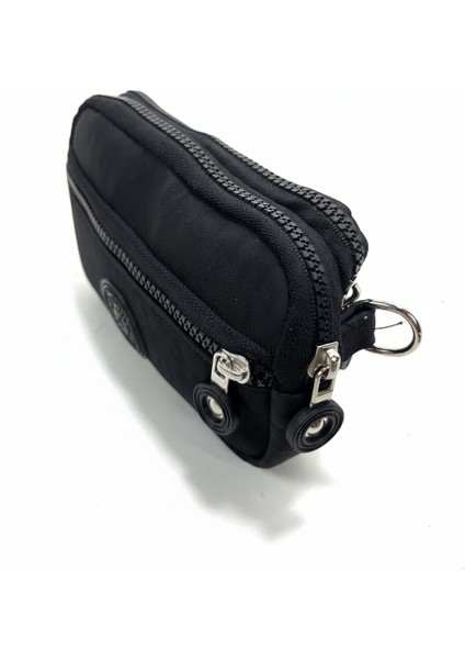 Kumaş Mini El ve Omuz Çantası | Çok Gözlü, Çok Fermuarlı | Organizer, Anahtarlık ve Makyaj Çantası fırsatları