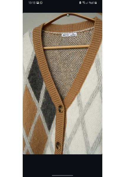 Premıum Yumuşak Dokulu Baklava Desenli Oversize Hırka fiyatları