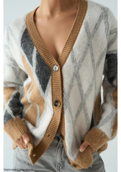 Premıum Yumuşak Dokulu Baklava Desenli Oversize Hırka modelleri