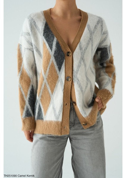 Premıum Yumuşak Dokulu Baklava Desenli Oversize Hırka indirimleri