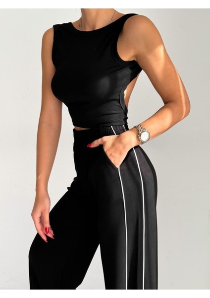 Çift Şeritli Rahat Kalıp Eşofman Altı fiyatları