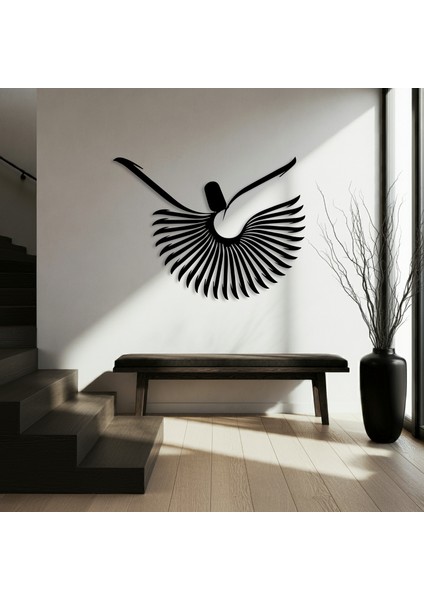 Semazen Elif Temalı Ahşap Duvar Tablosu