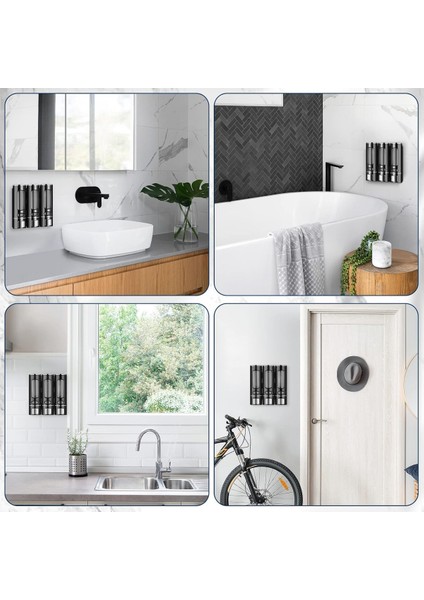 Vıvo 3 Adet Siyah 400 ml Duvara Monte Manuel Sabunluk Sıvı Lavabo Sabunluk El Sabunu V-52 indirimleri