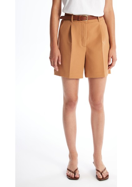 Yeni Sezon Beli Kemerli Rahat Kalıp Kadın Şort fiyatları