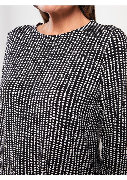 Yeni Sezon Bisiklet Yaka Desenli Uzun Kollu Kadın Tunik fırsatları