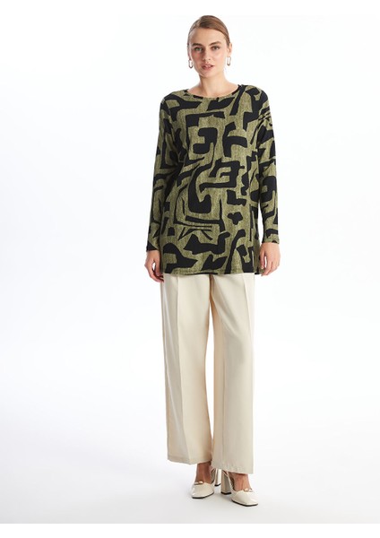 Yeni Sezon Bisiklet Yaka Desenli Kadın Tunik fiyatları