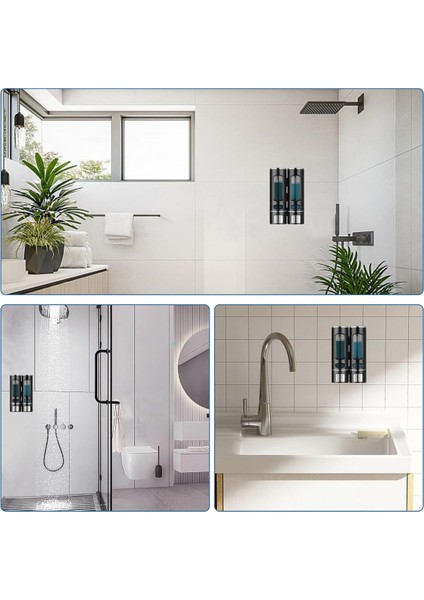 Vıvo 2 Adet Siyah Sıvı Sabunluk Plastik 400 ml Duş Jeli Şampuan Şişesi Oteller, Banyo, Mutfak V-52 fiyatları