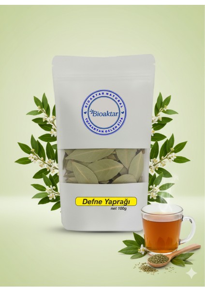 Defne Yaprağı 100G (Doğal, Kurutulmuş Elenmiş)