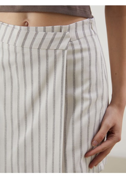 Yeni Sezon Dar Fit Çizgili Şort Etek modelleri