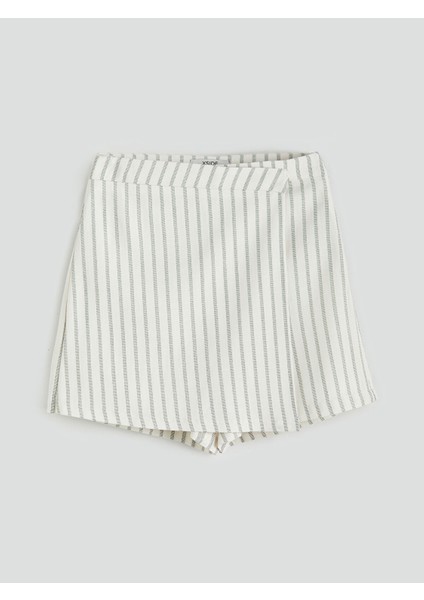 Yeni Sezon Dar Fit Çizgili Şort Etek indirimleri